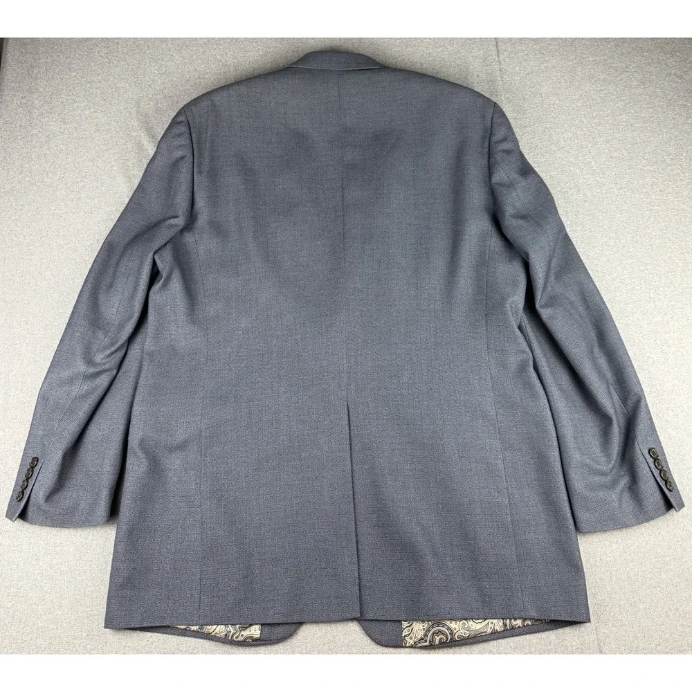 Lauren Ralph Lauren Sport Coat Blazer Men's 46L Blue 2 Button Paisley Lined